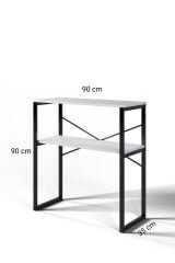 Özgen Dresuar, Kahve Köşesi, Raflı Metal Konsol - Beyaz