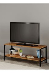 Oziba Tv ünitesi, Metal Ayaklı Televizyon Sehpası 120 cm - Çam