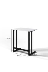 Çalışma Masası Kahvaltı Masası Servis Sehpası - Beyaz Beyaz