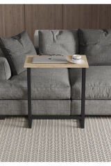 Çalışma Masası Laptop Sehpası Kahvaltı Masası Servis Sehpası - Safir Meşe Meşe