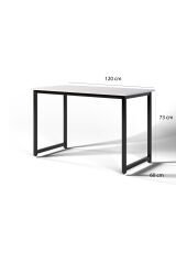 Demonte Metal Ayaklı Çalışma Masası 120x60 cm-Ev Ofis Bilgisayar Masası -Beyaz